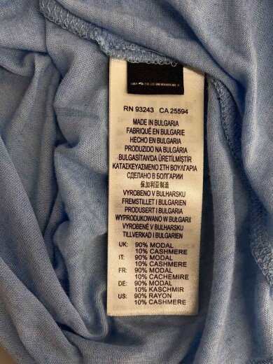 商品画像：長袖カットソー/M/レーヨン/BLU/プリント 5