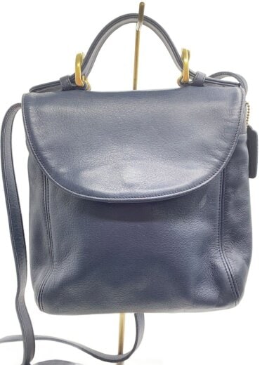 商品画像：ショルダーバッグ/レザー/NVY/無地 1