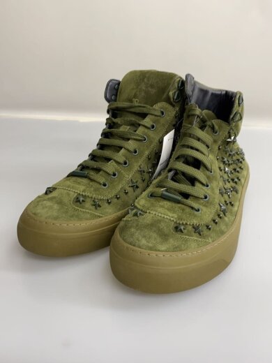 商品画像：スタッズ/厚底/ハイカットスニーカー/44/KHK/スウェード 2