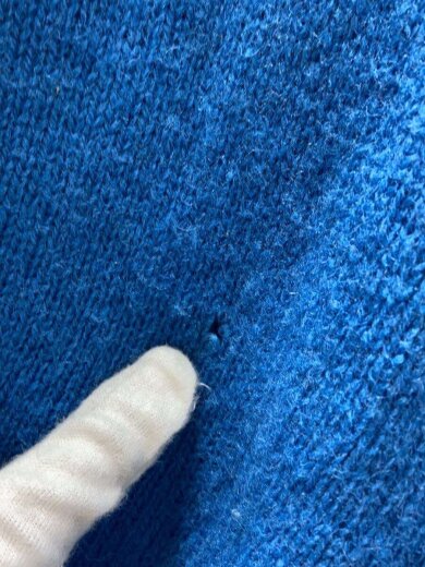商品画像：ニット・セーター(厚手)/--/ウール/BLU/無地/～70s/スコットランド製 5