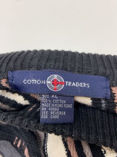 商品画像：90s/3dニット/ニット・セーター(厚手)/XL/コットン/BLK/総柄 3