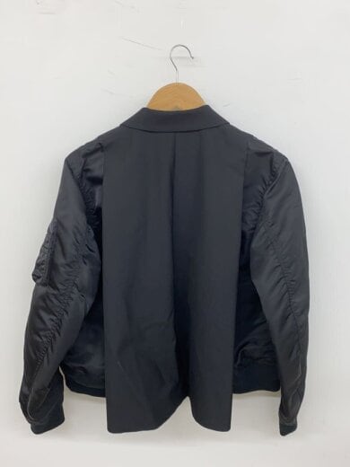 商品画像：Suiting x Nylon Twill Jacketジャケット/1/ポリエステル/BLK/無地/25-076 2