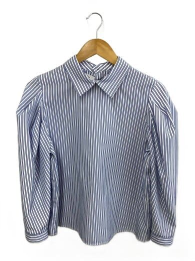 商品画像：ブラウス/38/ポリエステル/BLU/ストライプ/531-1210824// 1