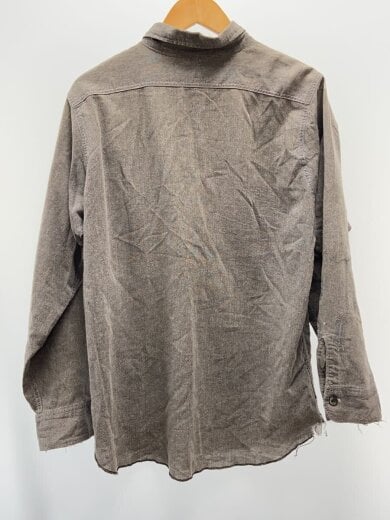 商品画像：50s～/ブラックシャンブレー/リペア有/長袖シャツ/--/コットン/GRY/無地 2