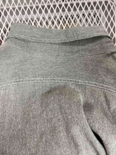 商品画像：50s～/ブラックシャンブレー/リペア有/長袖シャツ/--/コットン/GRY/無地 6