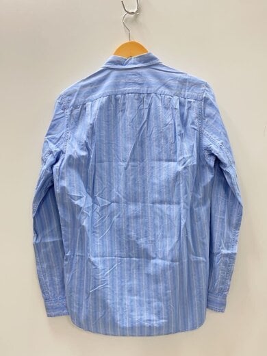 商品画像：マチ付き/長袖シャツ/S/コットン/BLU/ストライプ 2