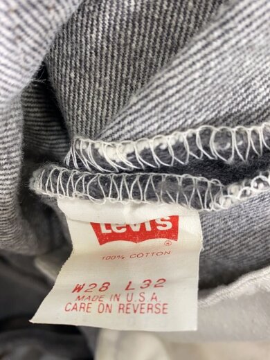 商品画像：90s/先染め/ストレートパンツ/28/デニム/GRY/無地/501-0658 4