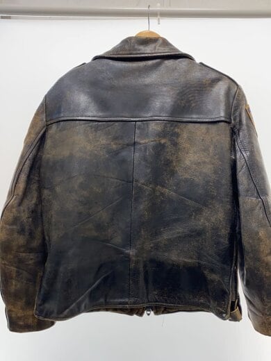 商品画像：60-70s/ポリスマンジャケット/レザージャケット・ブルゾン/レザー/BLK/無地 2