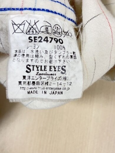 商品画像：長袖シャツ/M/レーヨン/WHT/チェック// 4