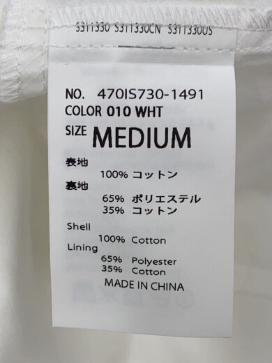 商品画像：半袖シャツ/M/コットン/CRM/無地/470IS730-1491 4