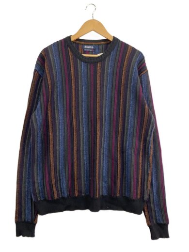 商品画像：イタリア製/3Dニット/ニット・セーター(薄手)/XXL/ウール/マルチカラー/総柄// 1