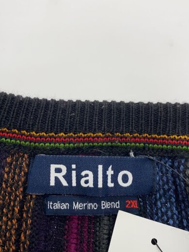 商品画像：イタリア製/3Dニット/ニット・セーター(薄手)/XXL/ウール/マルチカラー/総柄// 3