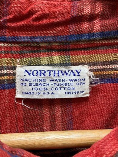 商品画像：70s/usa製/northway/ネルシャツ/--/コットン/RED/チェック// 3
