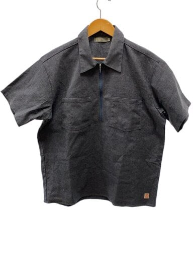 商品画像：90s～/OLD/半袖シャツ/M/コットン/GRY/無地/2005ht-ss06 1