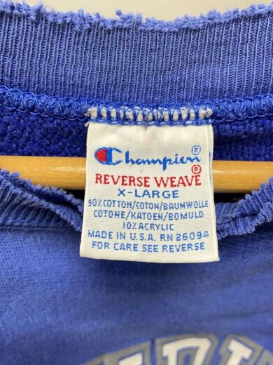 商品画像：reverse weave/90s/usa製/スウェット/XL/コットン/BLU/プリント 3