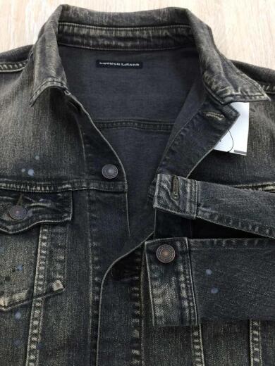 画像：LOUNGE LIZARDGジャン/2/コットン/グレー/ブラック/デニムジャケット/ペンキ加工5