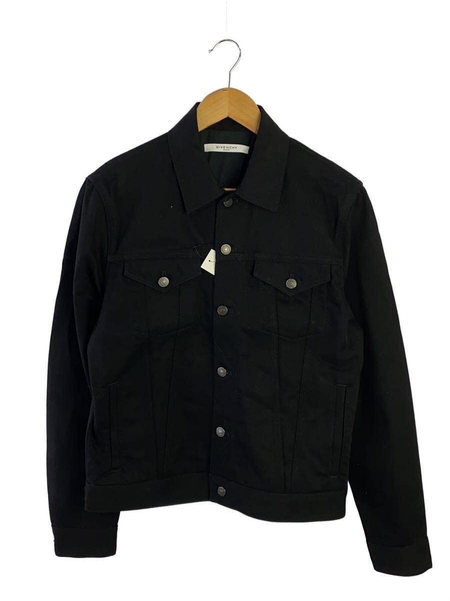 GIVENCHY / デニムジャケット/L/コットン/BLK/BM008W5005/サイドロゴテープ