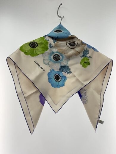 商品画像：スカーフ/シルク/ベージュ/レディース/フローラル 2