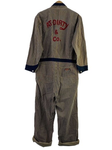 商品画像：オーバーオール/L/コットン/NVY/ストライプ/ヒッコリー/つなぎ/月桂樹ボタン 2