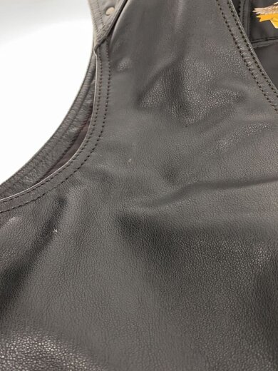 商品画像：ベスト/XL/レザー/BLK 4