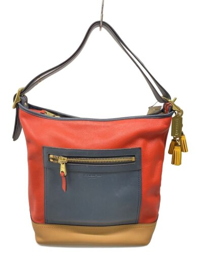 商品画像：ショルダーバッグ_コンビレザー/レザー/NVY 1