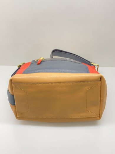 商品画像：ショルダーバッグ_コンビレザー/レザー/NVY 4