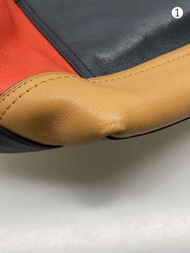 商品画像：ショルダーバッグ_コンビレザー/レザー/NVY 7