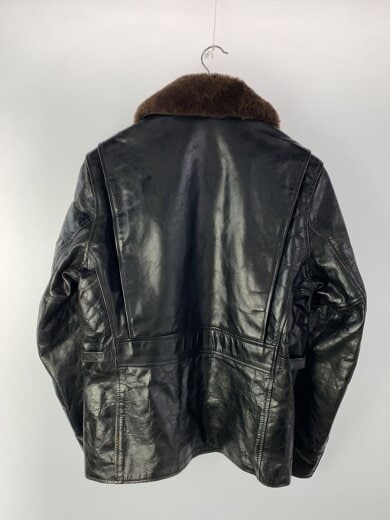 商品画像：フライトジャケット/36/レザー/BLK/ホースハイド/ロングハーフベルト/ボア 2