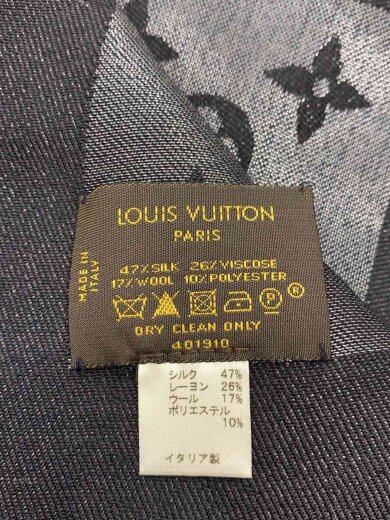 商品画像：ショール・モノグラムシャイン_モノグラム/シルク/BLK/レディース 2