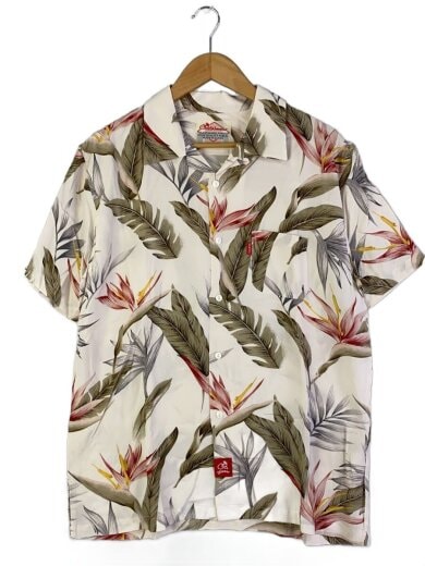 商品画像：アロハシャツ/XL/レーヨン/WHT/総柄// 1