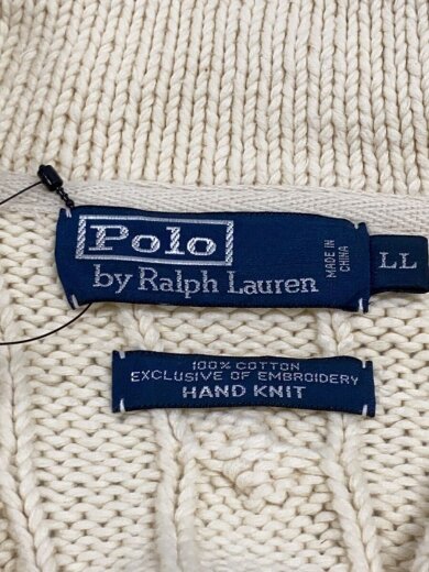 商品画像：カーディガン(厚手)/LL/コットン/CRM/HAND KNIT/ショールカラー// 3