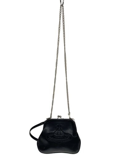 商品画像：ショルダーバッグ/レザー/BLK/52050001/がま口/チェーンショルダー// 1