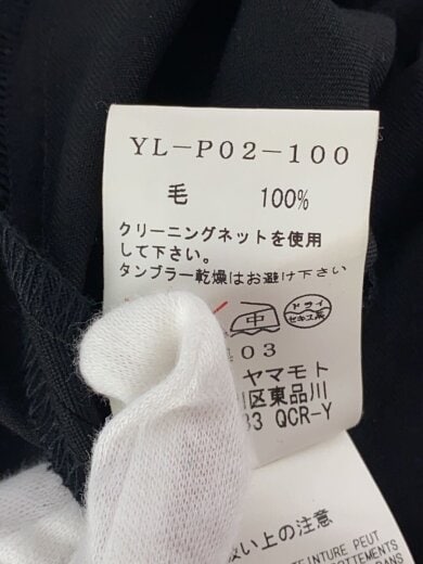 画像：Y’sボトム/2/ウール/ブラック/YL-P02-1006