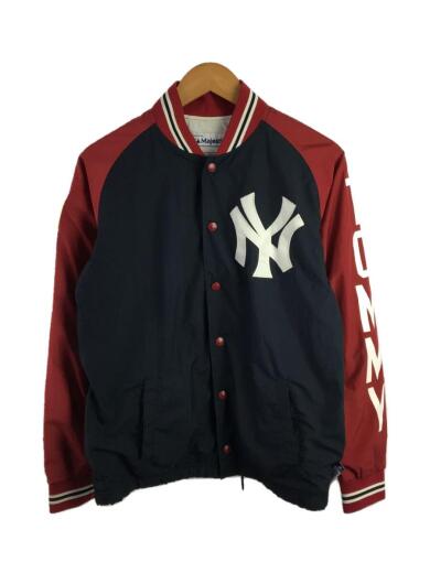 画像：Majesticスタジャン/M/ポリエステル/BRD/プリント/ボルドー1