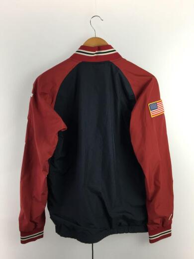 画像：Majesticスタジャン/M/ポリエステル/BRD/プリント/ボルドー2