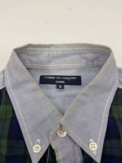 商品画像：長袖シャツ/S/コットン/BLU/チェック/HG-B066 6