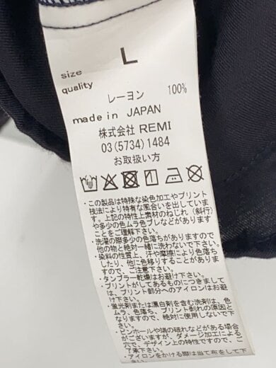 商品画像：半袖シャツ/L/レーヨン/NVY/スカ柄/虎/ 4