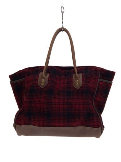 商品画像：トートバッグ/ウール/RED/チェック 3