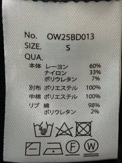 商品画像：ジップパーカー/S/レーヨン/BLK/無地/OW25BD013 4