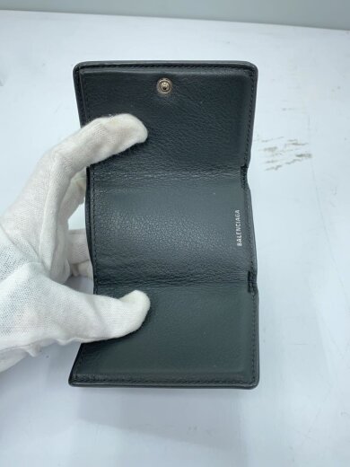 商品画像：3つ折り財布/レザー/GRY/レディース 4
