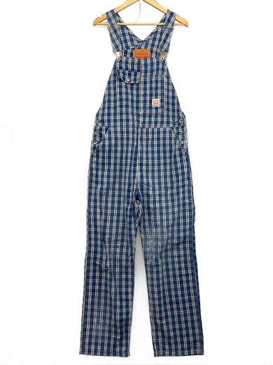 商品画像：オーバーオール/M/コットン/BLU/チェック/0057W-0003/LOOSE OVERALL// 1