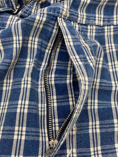商品画像：オーバーオール/M/コットン/BLU/チェック/0057W-0003/LOOSE OVERALL// 3