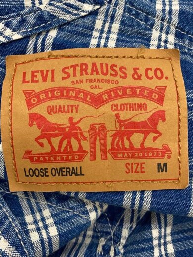 商品画像：オーバーオール/M/コットン/BLU/チェック/0057W-0003/LOOSE OVERALL// 4