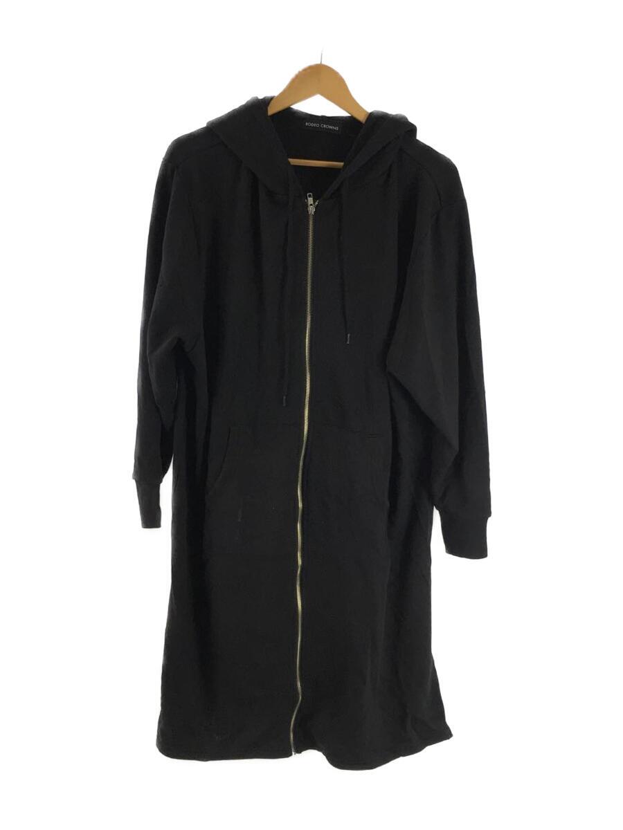 Rodeo Crowns 21model 長袖ワンピース Free ブラック 黒 429esr90 0590 パーカーワンピース