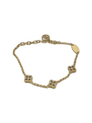 画像：LOUIS VUITTONブレスレット/ステンレス/GLD/M68127/フラワーフル/OB0148/Italy製1