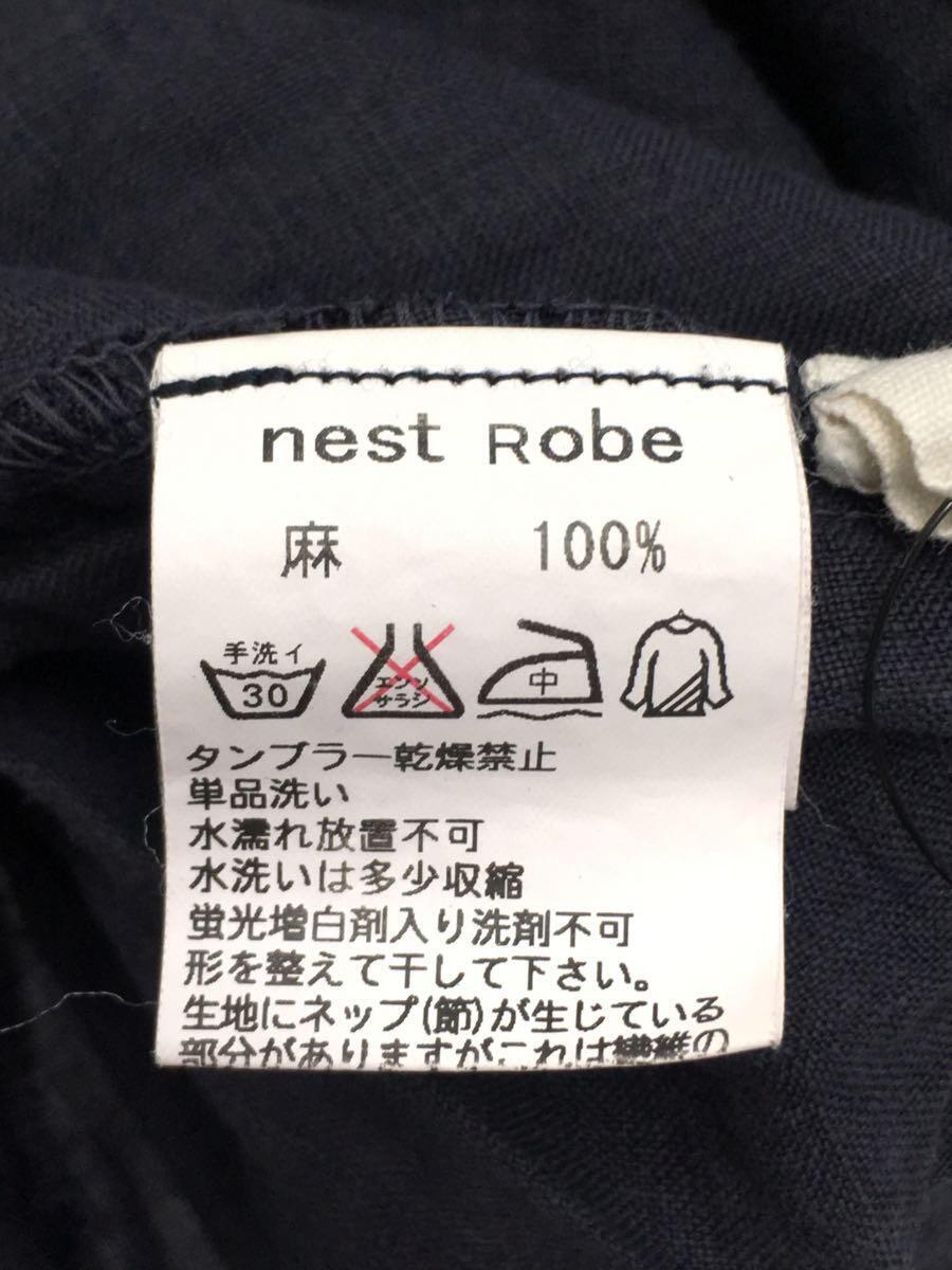 nest Robe(ネストローブ) / ウエストマーク/長袖ワンピース/FREE/リネン/グレー/無地 | 古着の販売・通販ならセカンドストリート