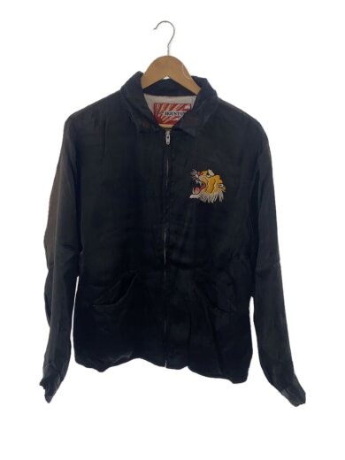 画像：HOUSTONスカジャン/M/レーヨン/BLK1