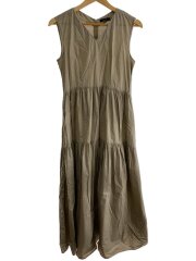 ティアードVネックワンピース/ノースリーブワンピース/2/コットン/BRW