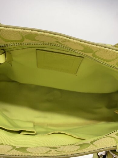 画像：COACHスモールキャリーオール_シグネチャー_ベージュ/キャンバス/GRN6