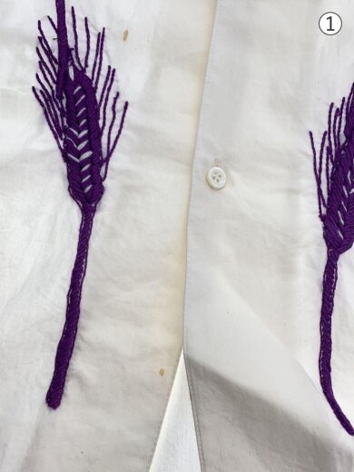 商品画像：半袖シャツ/S/コットン/WHT/無地/n33-nnem01 6